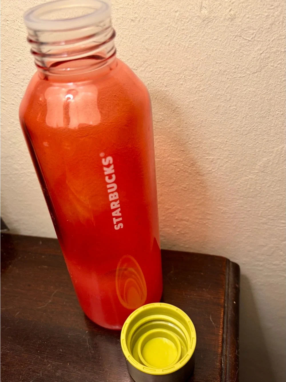 Starbucks Red Ombre Recycled Glass Water Bottle